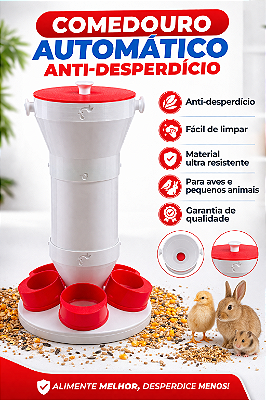 Comedouro 5 Bocas Anti-desperdício para Pintinhos - Exclusivo Criatório Neves
