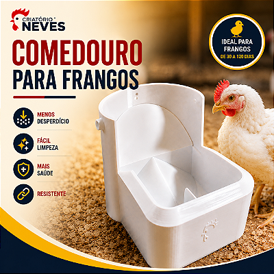 Comedouro para Frangos Anti Desperdício PVC 100 mm