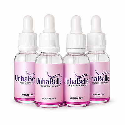 Kit 4 UnhaBelle Reparador de Unhas 30ml – Frete Grátis*