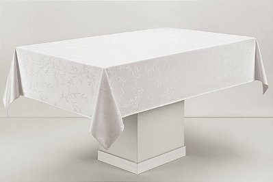 Toalha de Mesa Retangular Karsten Celebration Verissimo Branca 160x270