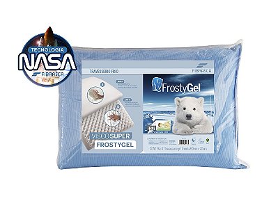 Travesseiro Nasa Alto ViscoSuper FrostyGel 50x70cm Fibrasca