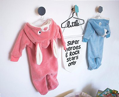 Pijama Fantasia Bebê 0-3 meses Flannel Unissex Camesa