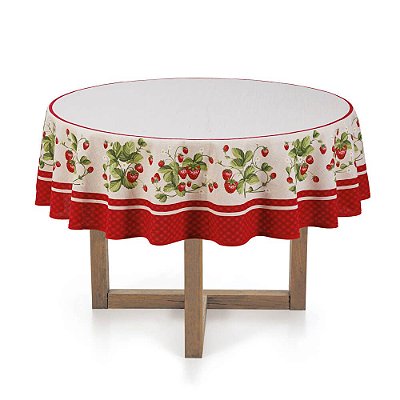 Toalha de Mesa Redonda Amara 160x0cm 4 lugares Karsten Bege