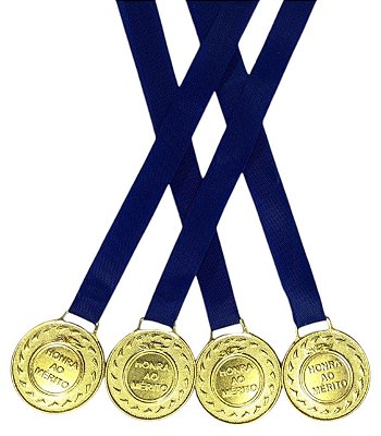 Kit c/ 10 Medalhas Esportiva Honra ao Mérito