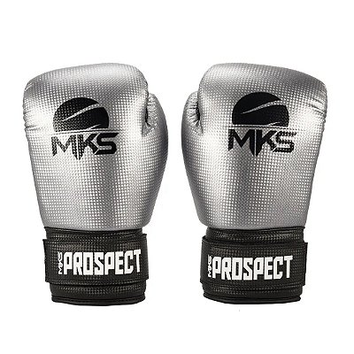 Luva de Boxe Muay Thai MKS New Prospect Silver Black