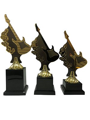Troféu Guitarra Musica Acrílico Pequeno