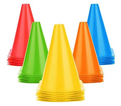 Kit com 10 Cones de 23 cm flexível