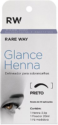 HENNA GLANCE  PARA SOMBRANCELHAS COR PRETO