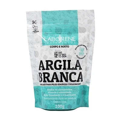 Argila Branca 100g Laborene
