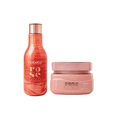 KIT SHAMPOO+MASCARA ROSE GOLD HOBETY
