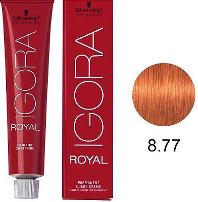 COLORAÇÃO IGORA ROYAL 8.77 LOURO CLARO COBRE EXTRA