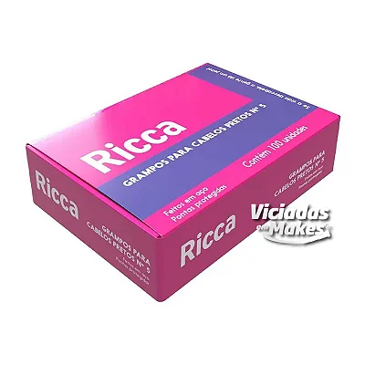 Grampos para Cabelo Cor Preto Nº5 Ricca