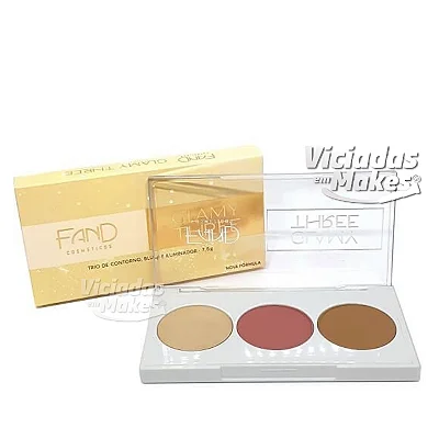 Trio de Blush Contorno e Iluminador Fand Glamy Three