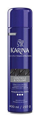 HAIR SPRAY FIXAÇÃO EXTRA FORTE CONTROLE E VOLUME KARINA 400ml