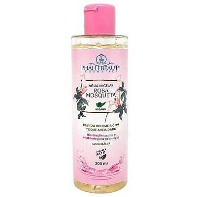 ÁGUA MICELAR ROSA MOSQUETA PHALLEBEAUTY 200ml