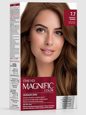 COLORAÇÃO CREME AMEND MAGNIFIC COLOR AMEND COR CHOCOLATE DOURADO 7.7