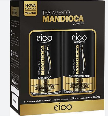 KIT TRATAMENTO MANDIOCA +VITAMINAS EICO 400ml