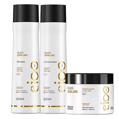 KIT ÓLEO SUBLIME SHAMPOO CONDICIONADOR E MÁSCARA EICO