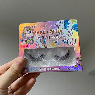 CÍLIOS POSTIÇOS MAKE LOLITA 3D04 ML1208