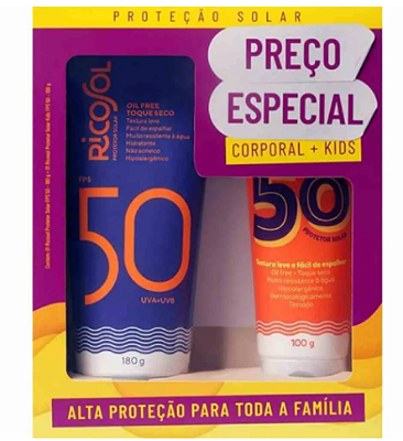 KIT PROTEÇÃO SOLAR RICOSOL FPS50
