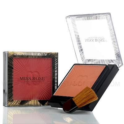 BLUSH COMPACTO COM ESPELHO E PINCEL MISS ROSE