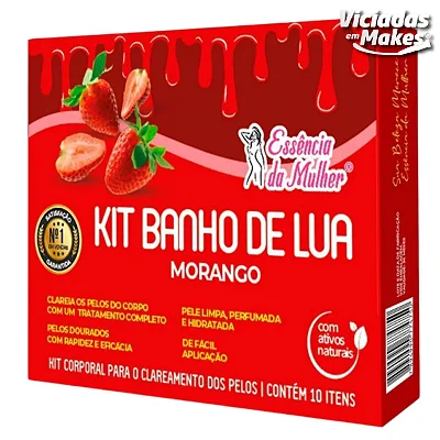 Kit Banho de Lua Morango Essência da Mulher