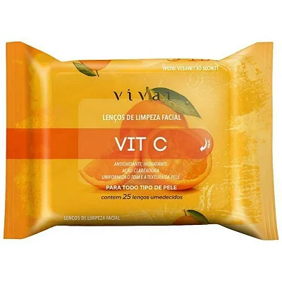 Lenços de Limpeza Facial Vitamina C Vivai