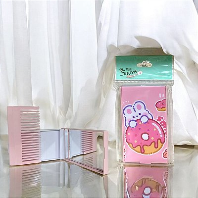 ESPELHO DE BOLSA COM PENTE