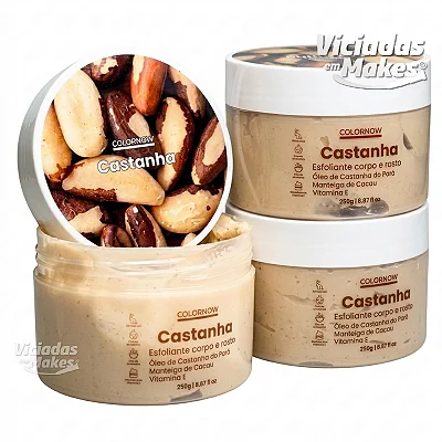 Esfoliante de Castanha Corpo e Rosto Colornow 250g