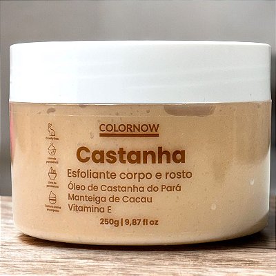 ESFOLIANTE DE CASTANHA CORPO E ROSTO COLORNOW 250g