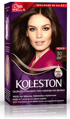 COLORACAO CREME KOLESTON CASTANHO ESCURO 30