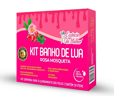 KIT BANHO DE LUA RORA MOSQUETA ESSÊNCIA DA MULHER