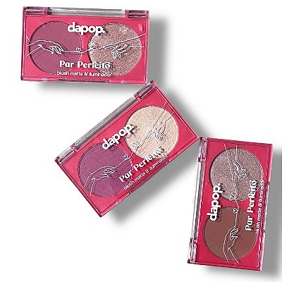 BLUSH MATTE E ILUMINADOR DAPOP PAR PERFEITO