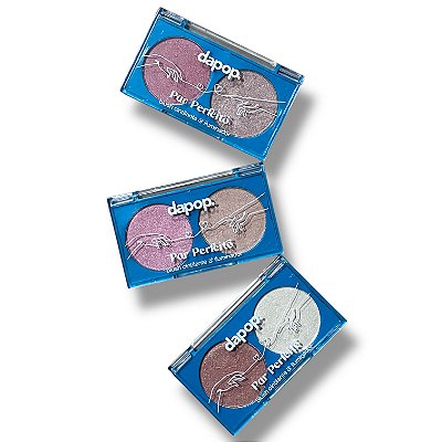 BLUSH CINTILANTE E ILUMINADOR DAPOP PAR PERFEITO