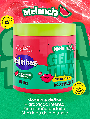 GELATINA MODELADORA BEIJINHOS MELANCIA BELKIT 500g