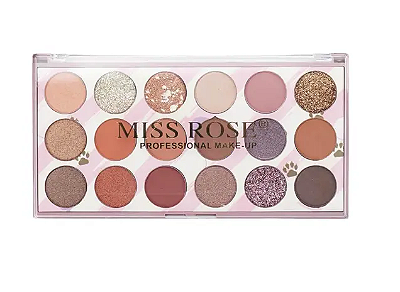 PALETA DE SOMBRAS 18 CORES MISS ROSE