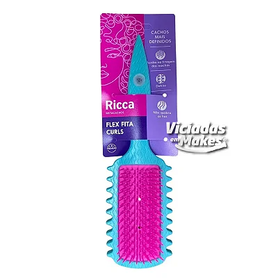 Escova Flex Fita Curl Azul/Rosa Ricca Cod 2445