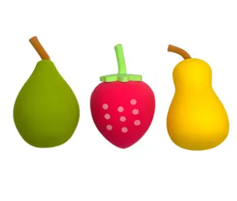 KIT 3 ESPONJAS FRUTAS