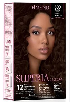 COLORAÇÃO AMEND CASTANHO ESCURO 300 SEM AMONIA