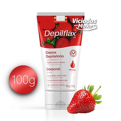 Creme Depilatório Corporal Morango Depilflax 100g