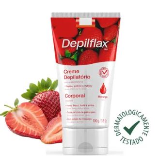 CREME DEPILATORIO CORPORAL MORANGO 100G DEPILFLAX