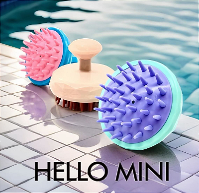 ESCOVA MASSAGEADORA COURO CABELUDO ANTI CASPA HELLO MINI