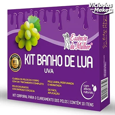 Kit Banho de Lua Uva Essência da Mulher