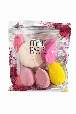 KIT ESPONJAS + ESCOVA DE LIMPEZA FEMME PARIS