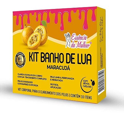 KIT BANHO DE LUA MARACUJÁ ESSÊNCIA DA MULHER