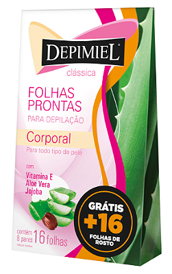 FOLHAS PRONTAS PARA DEPILAÇÃO CORPORAL DEPIMIEL