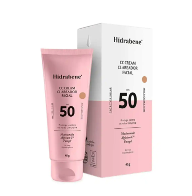 CC CREAM CLAREADOR FACIAL FPS 50 HIDRABENE 40g