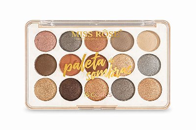 PALETA DE SOMBRAS MISS ROSE 15 CORES CINZA