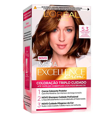 COLORAÇÃO LOREAL PARIS 5.3 CAST CLARO DOURADO