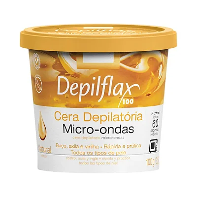 CERA EPILATÓRIA MICROONDAS DEPILFLAX NATURAL 100g